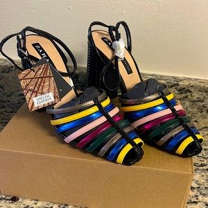Zara Multi colored sandals in size 40